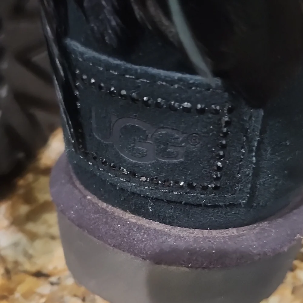 UGG Black Feathered Winter Boots - Picture 8 of 8